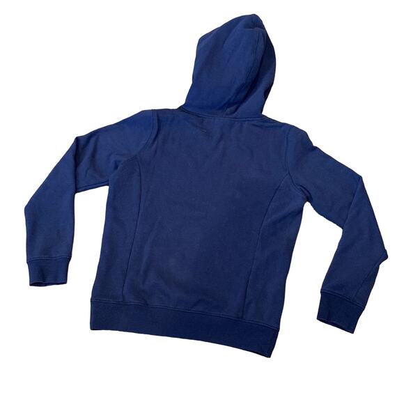 SEAHAWKS Navy Blue White Kangaroo Pockets Hooded Sweatshirt Medium - Picture 2 of 6